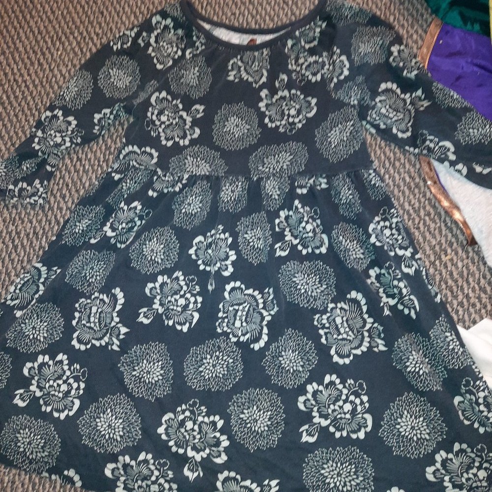 Tea collection Blue floral 3/4 sleeve dress